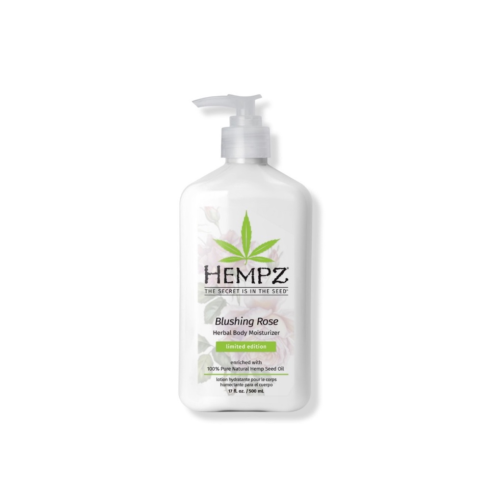 Hempz Blushing Rose Herbal Body Moisturizer 17 Oz / 500 Ml Limited Edition